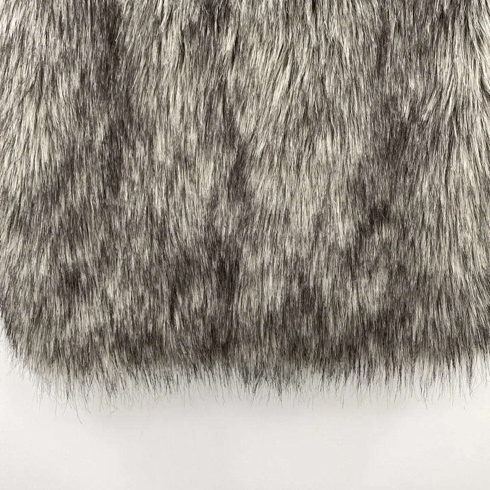 Lovers + Friends Gray Faux Fur Vest Women’s Small Camille Revolve Open‎ Front - Picture 10 of 13